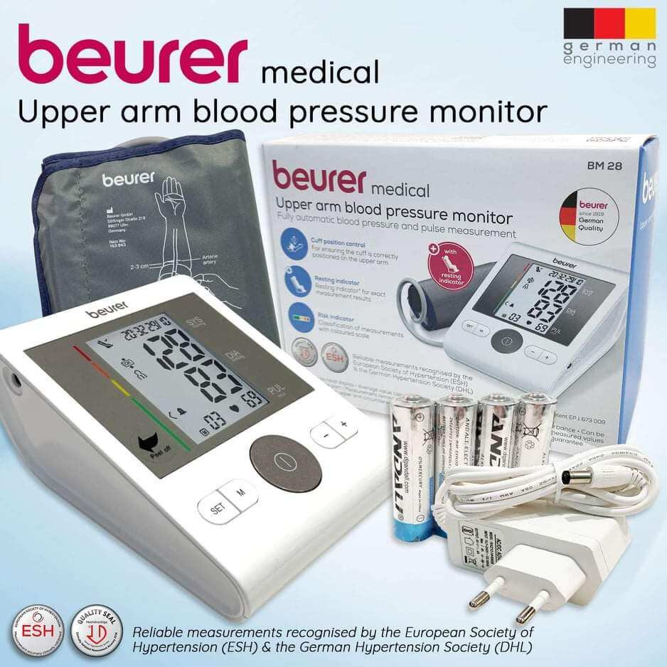 Automatic Digital Blood Pressure Monitor with free Adapter & Batteries