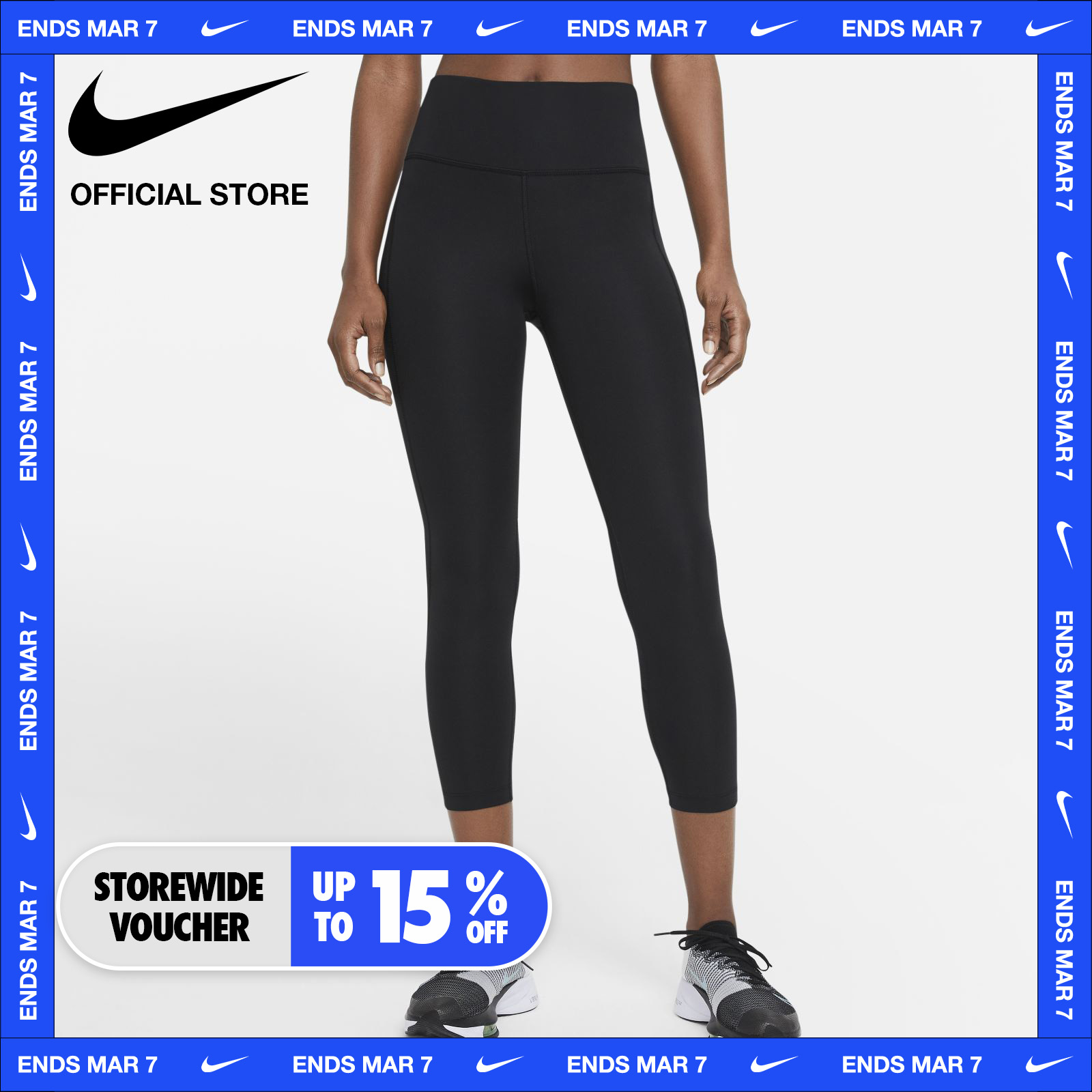 Nike Dri-FIT Women's Fast Crop Running Leggings - Black