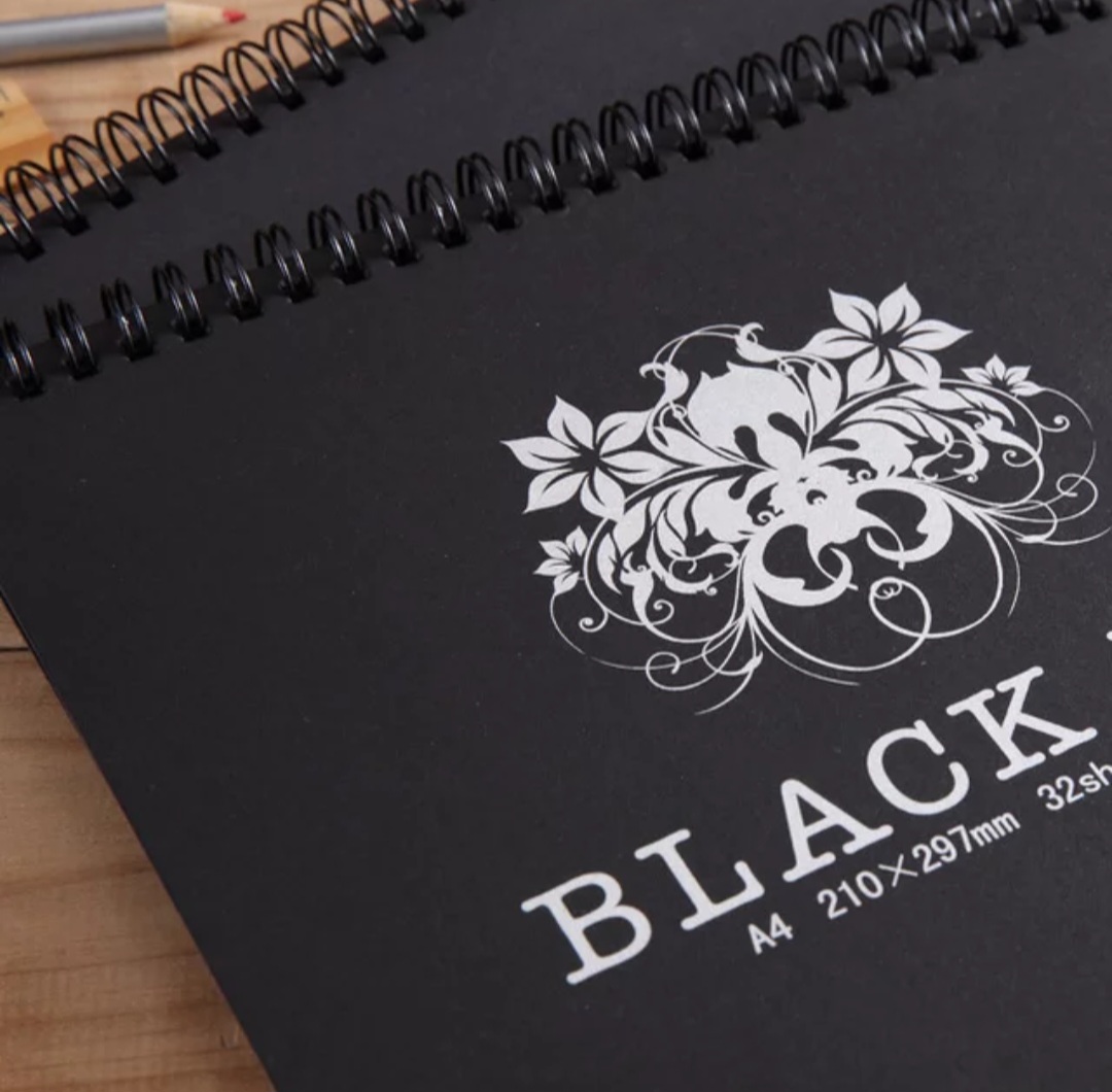 POTENTATE Black Paper Sketchbook (32 Sheets, 120gsm) – Jojo & Co.