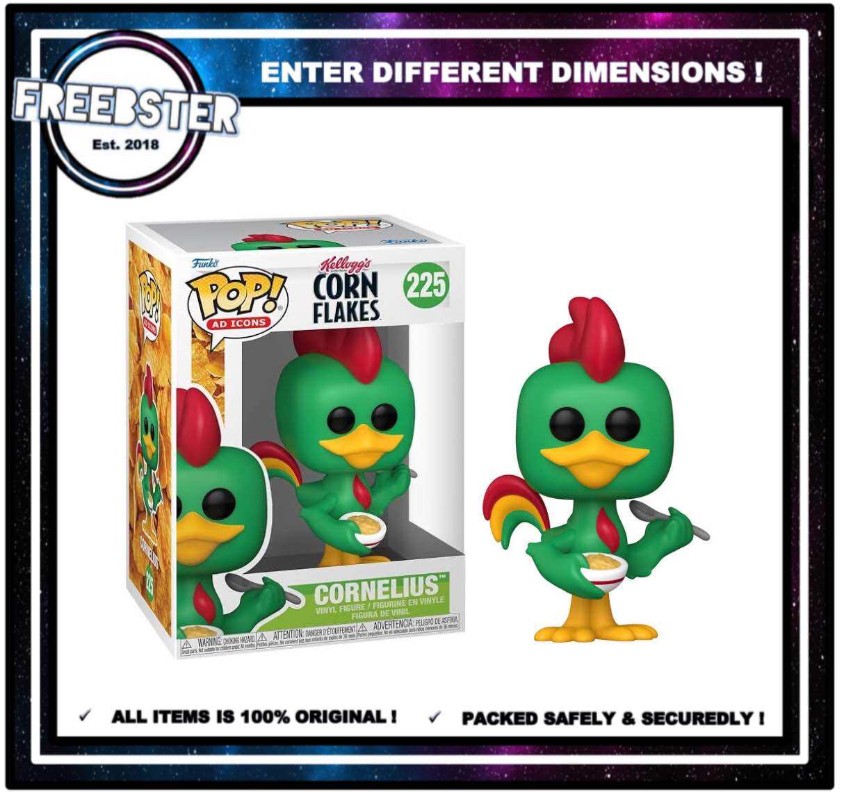 Kelloggs Corn Flakes Funko Pop (Cornelius Funko Pop) Ad Icons Cereals ...