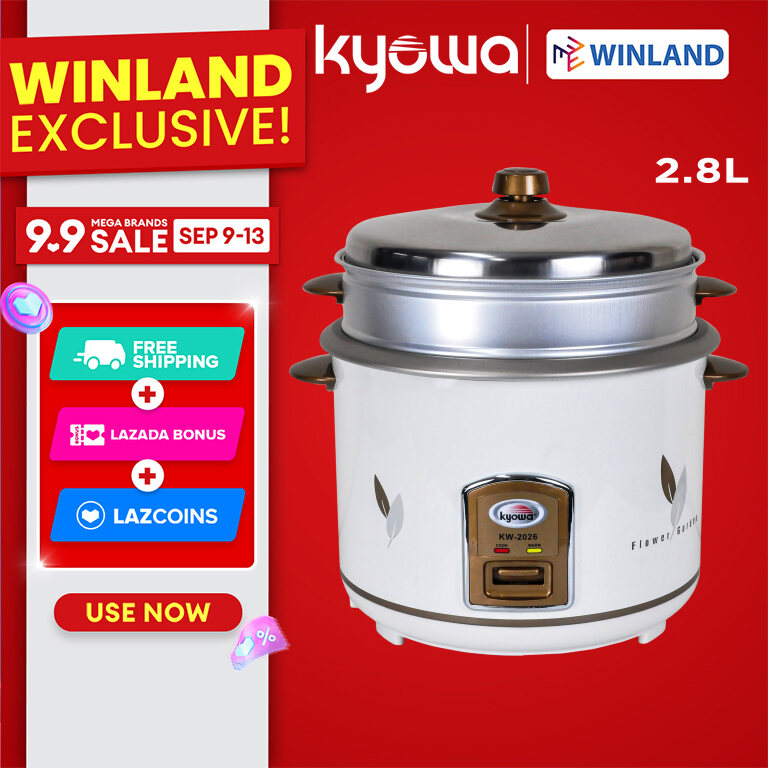 Kyowa Rice Cooker 2.8L with Steamer & Keep Warm System