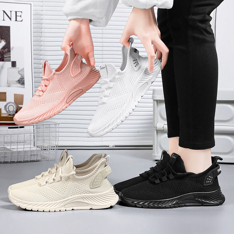 Casual Breathable Yeezy Women's Spring and Summer New Arrival K-style Soft Bottom Wild Student Light Running Sneaker Women's Shoes