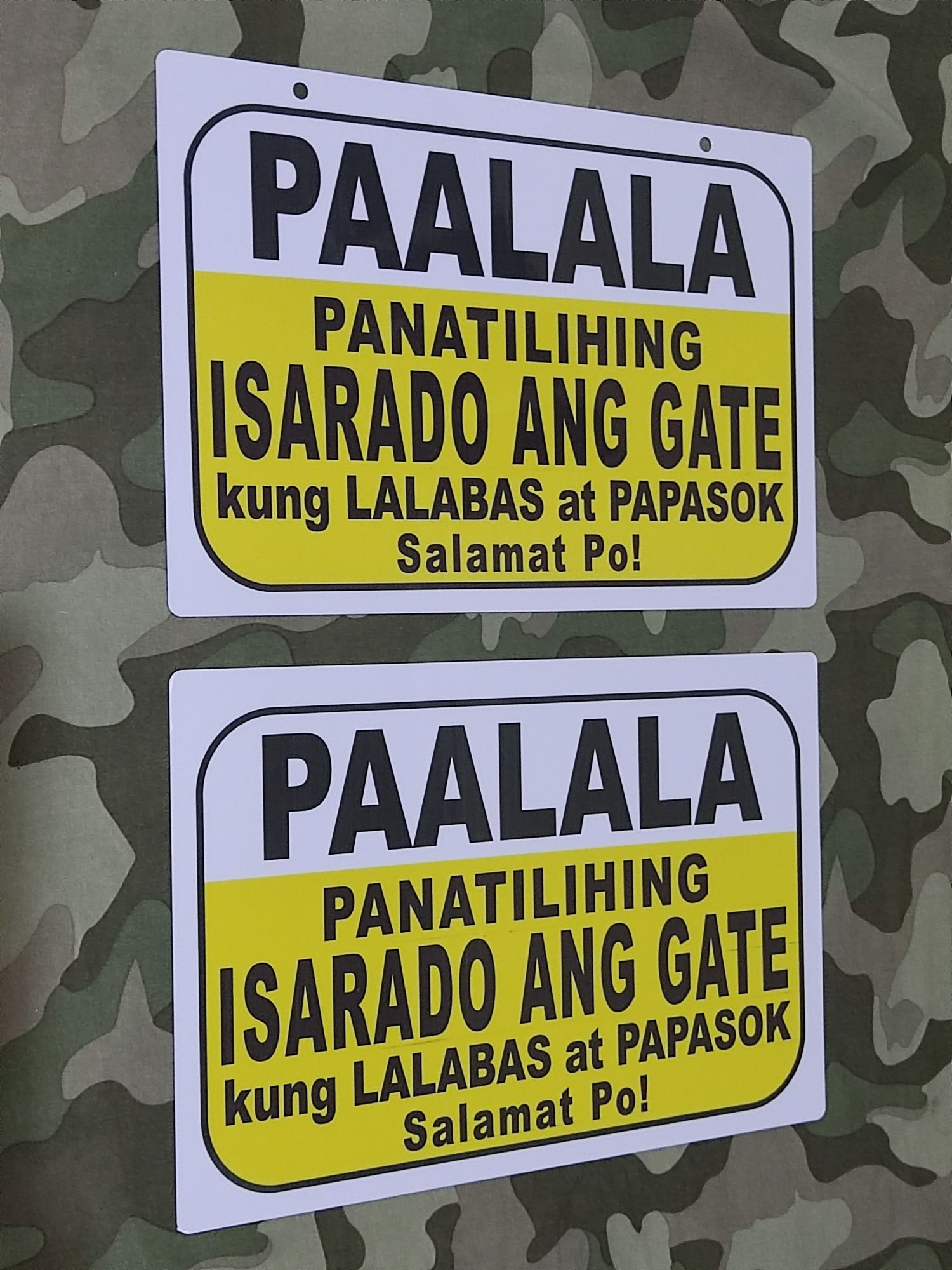 Panatilihing Isarado Ang Gate Made Pvc Plastic Like Atm And Id 78x11 Inches Lazada Ph 5464