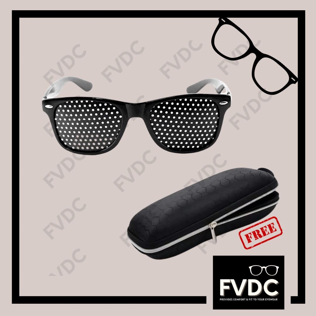 FVDC ANTI MYOPIA ASTIGMATISM AMBLYOPIA CORRECTION PINHOLE GLASSES FOR  VISION IMPROVEMENT PROTECT EYESIGHT MEN SUNGLASS EYEGLASSES, VISION CARE - Main Image