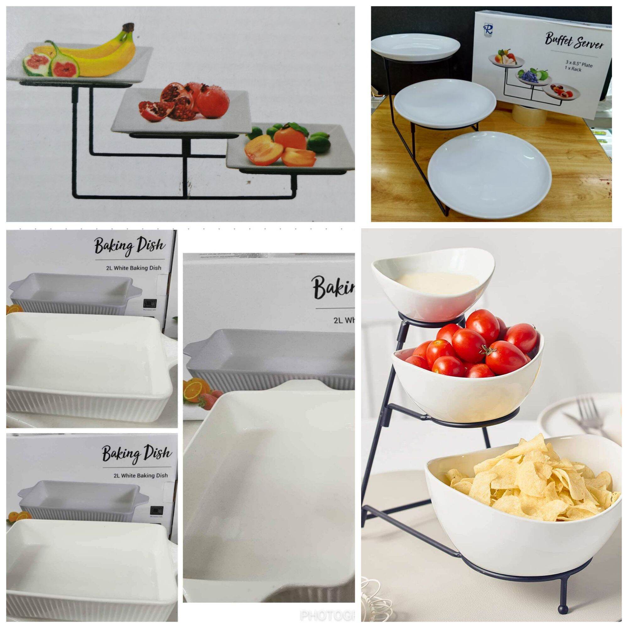 3 Buffet Server Set Plus 3 Baking Dish Lazada PH