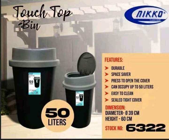 TOUCH TRASH BIN 50LITERS