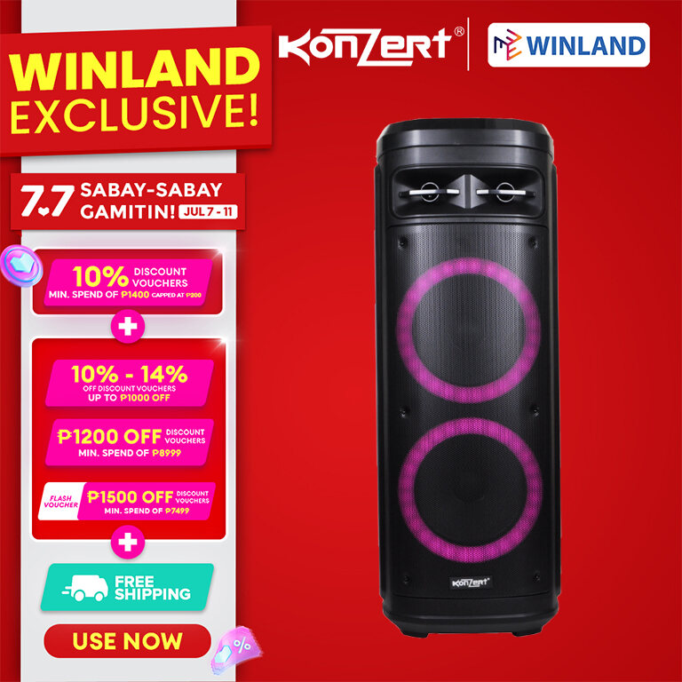 Winland Kontempo 10 Portable Party Speaker with Bluetooth and Mic