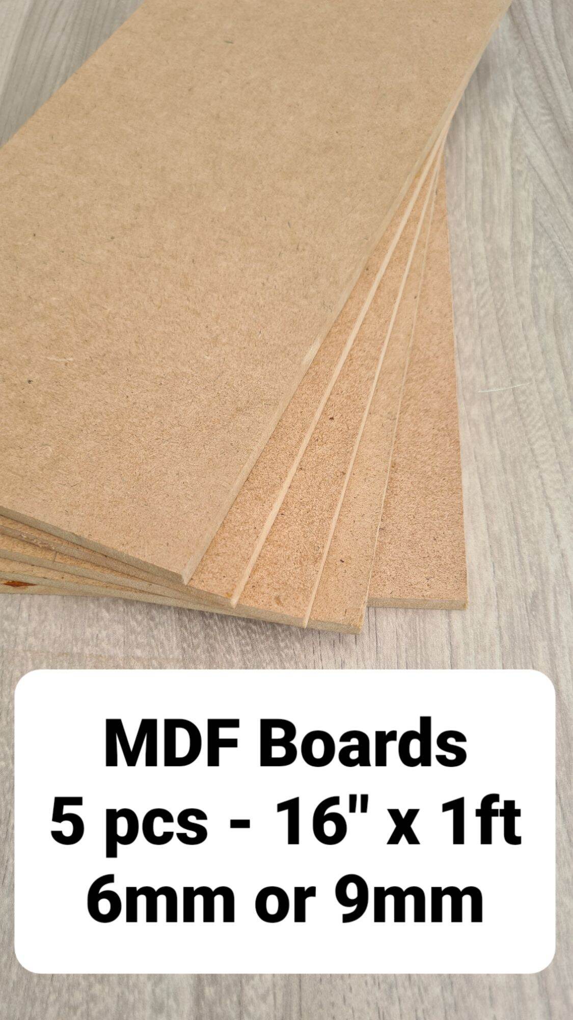 Mdf Boards - 5 pcs - 1ft x 16"