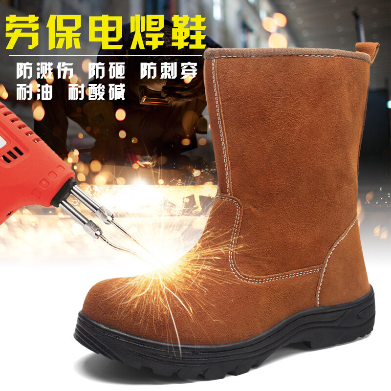 Oilfield Boots - Male Welders Boots with Steel Head and Anti-slip