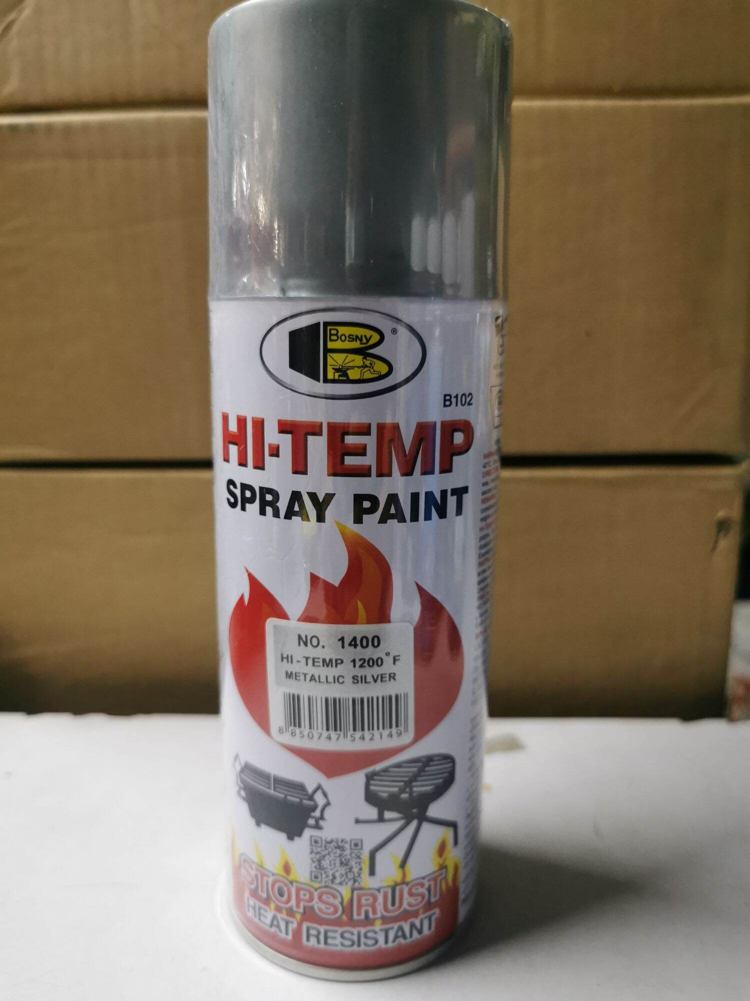 Bosny Hi Temp Metallic Silver 1200F spray paint Lazada PH