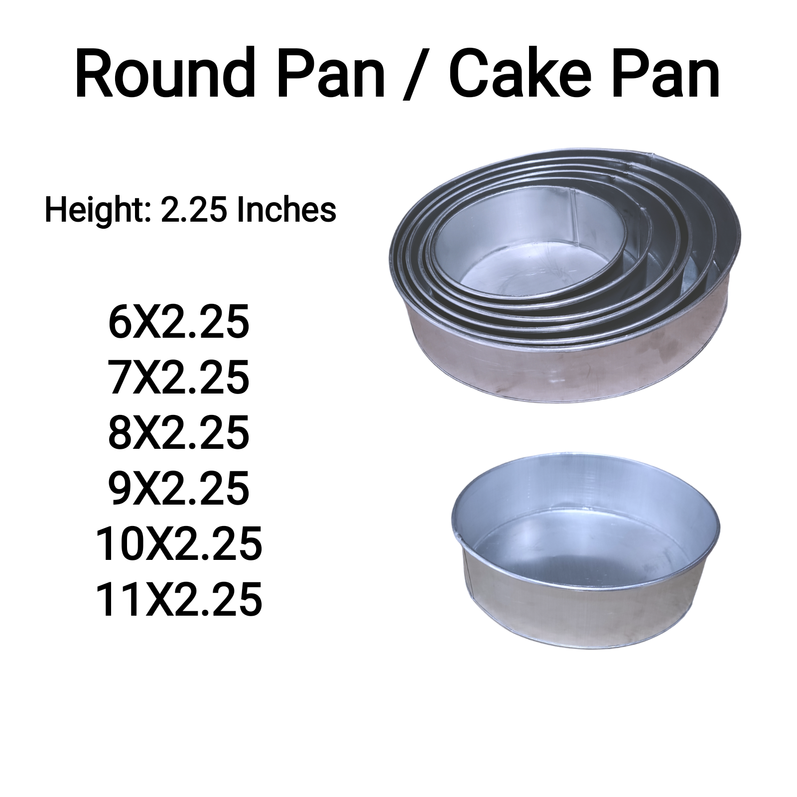 Cake Pan Round Pan 2.25 Inches Height