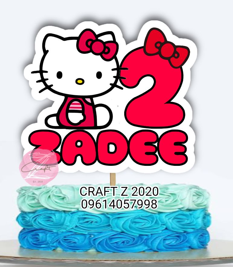 Hello kitty Cake Topper - 1st Birthday Cake for Baby Girl - Fondant Hello  Kitty - YouTube