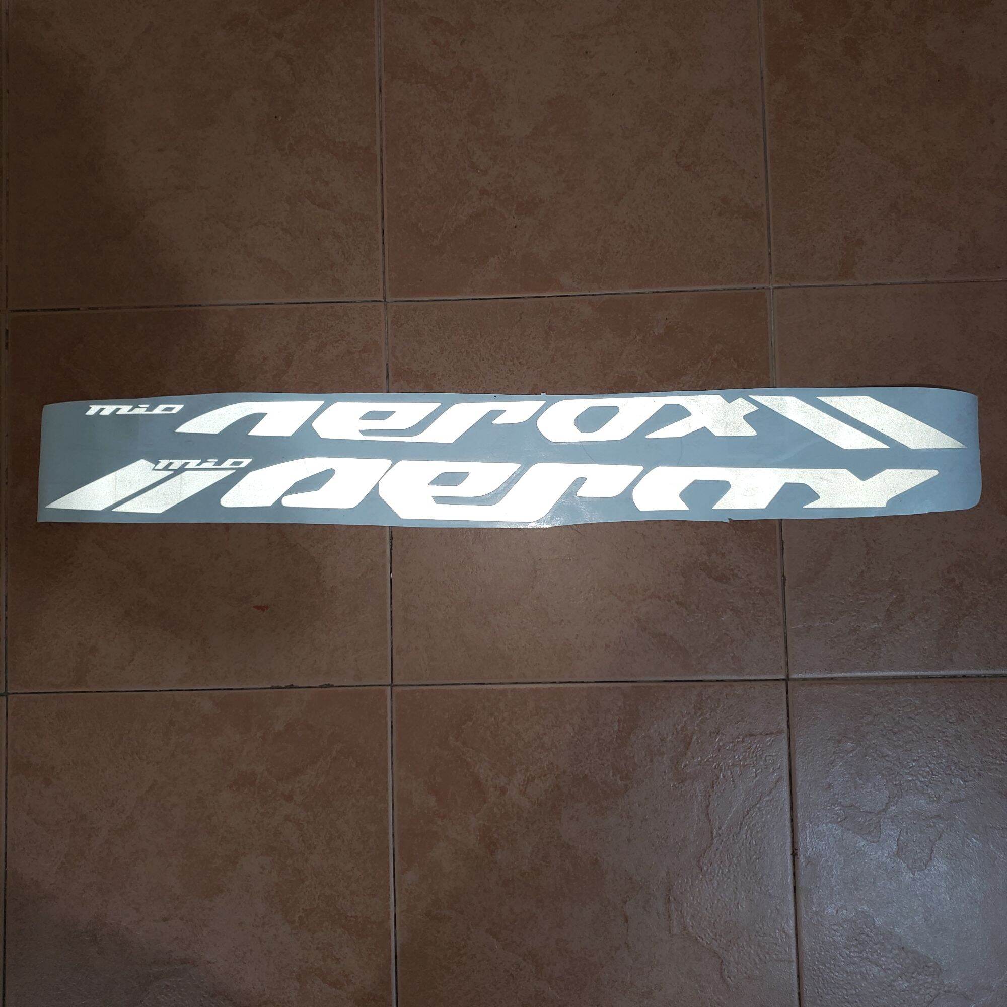 aerox version 2 side and mags sticker set white. 