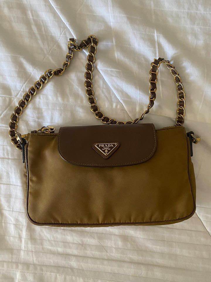 Prada BT0779 Tessuto Saffiano Nero Crossbody Bag, Women's Fashion