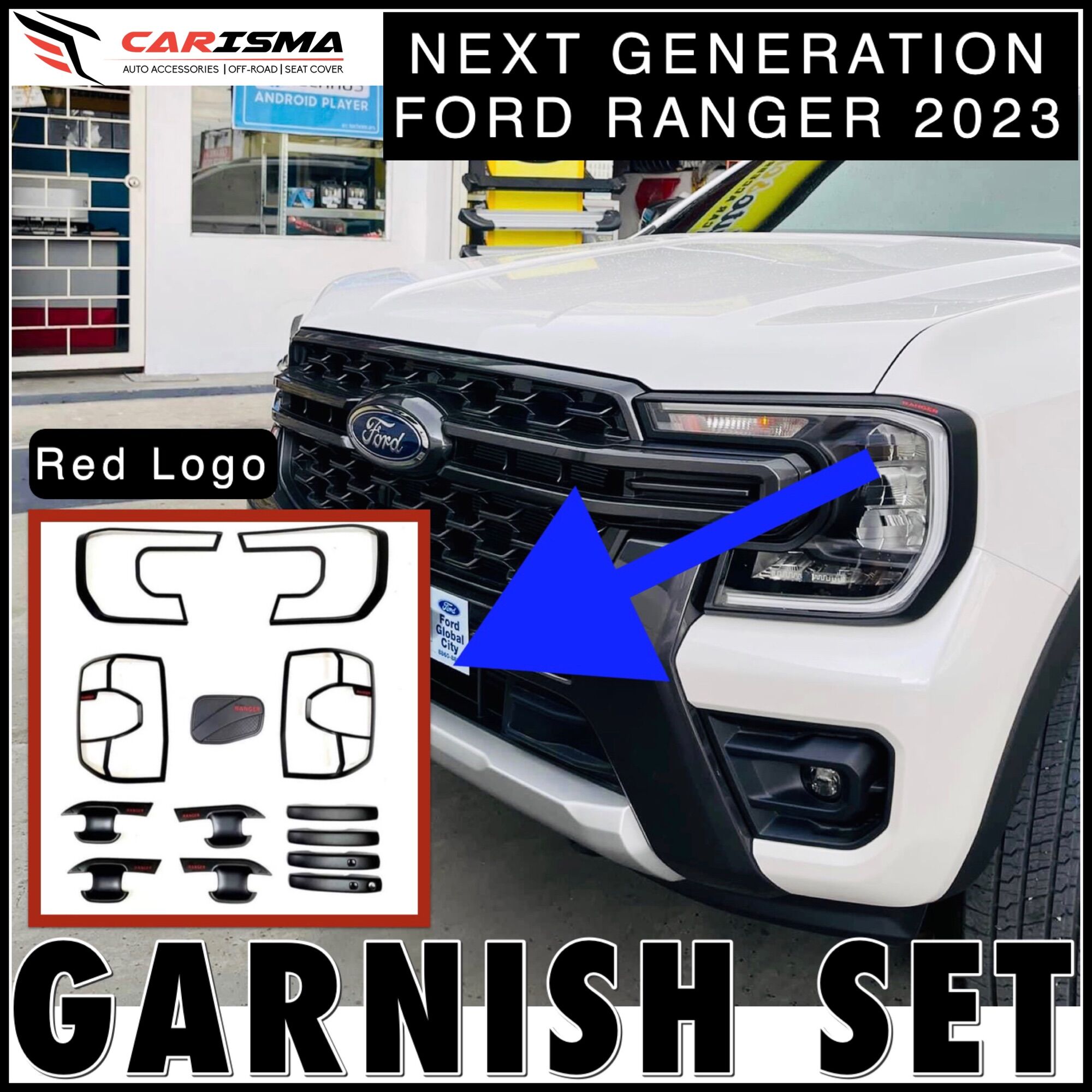 NEXT GENERATION FORD RANGER 2023 WILDTRAK/TURBOSPORT GARNISH SET (ford ...