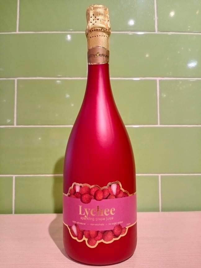 750ml Healthy Options Sparkling Red Grape, Acai, Blackberry, Lychee