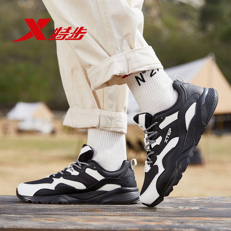 Xtep Men's Shoes Autumn and Winter 2023 New Youth Student Sneakers Male