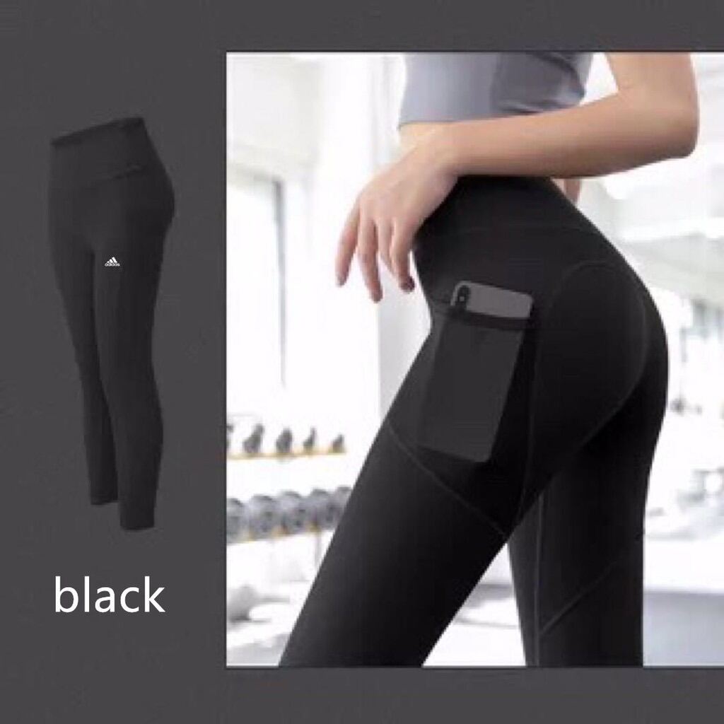 Adidas Ladies Skinny High Waist Leggings Tights Pants for Women with Side  Pocket Fitness Yoga Running Jogging Gym Sports Leggings Pants for Women