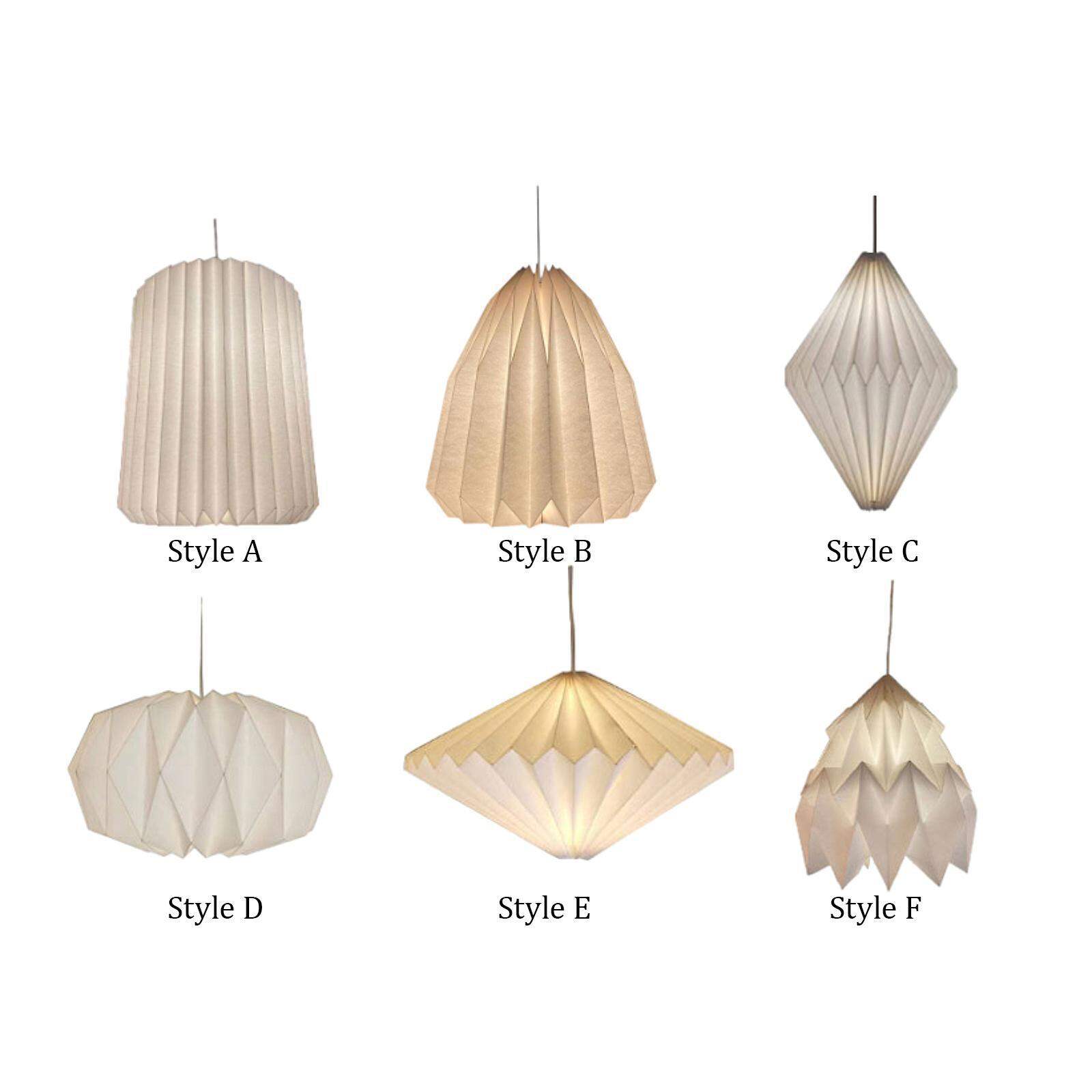 Paper Origami Lamp Shade Nordic Modern Ceiling Lantern Cover Ceiling Light Shade for Cafe Dining Room Teahouse Restaurant Office