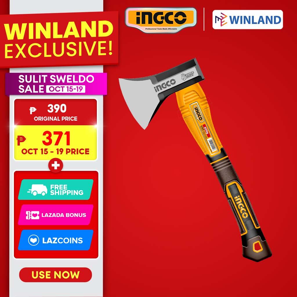 Ingco by Winland Fiberglass Axe 600g HAX0206008 ING-HT