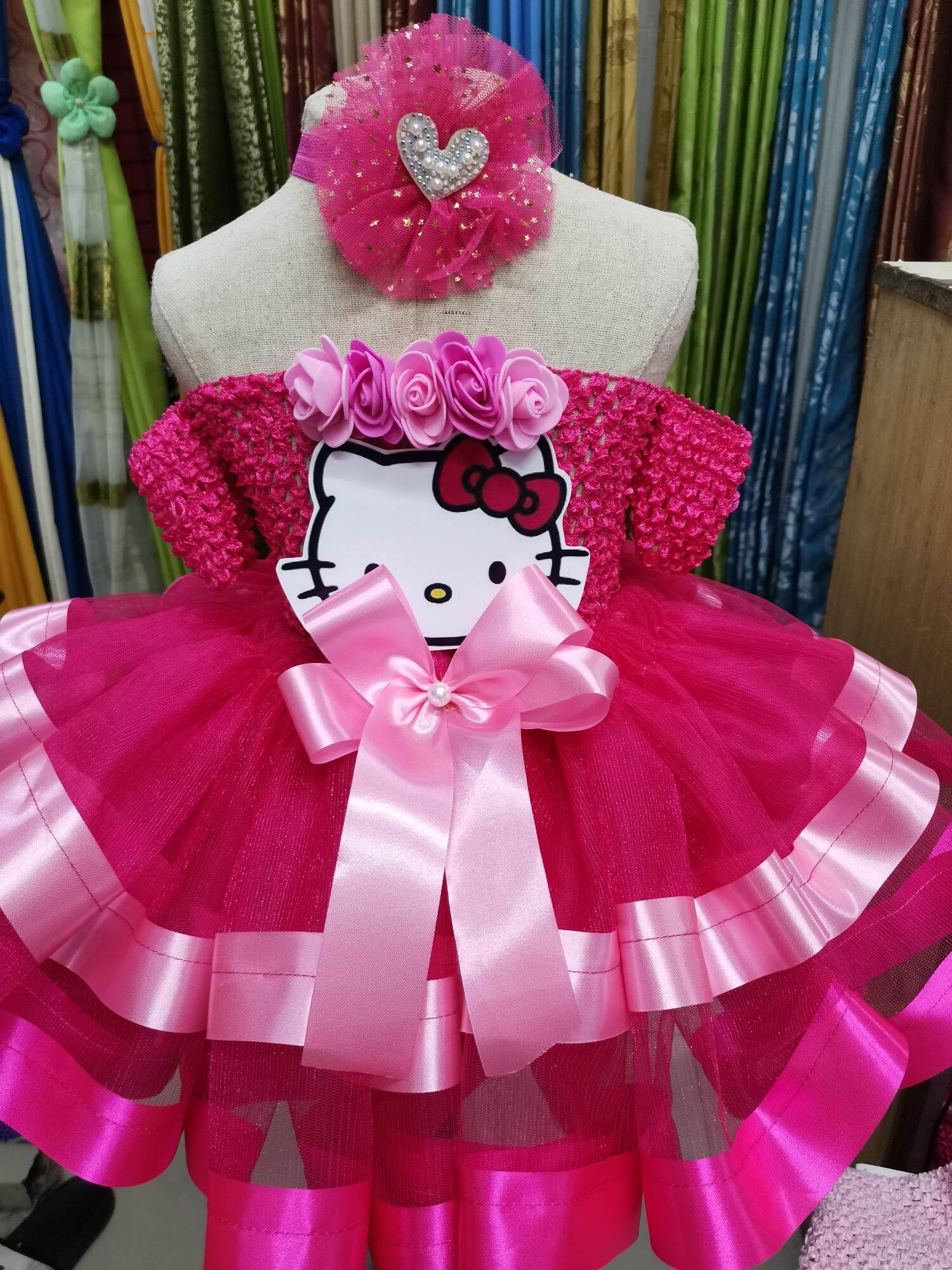 Pink Hello Kitty Birthday Girl Dress Black Cat Costume Kuromi From Hello Kitty Dress Girls Size Pink Hello Kitty Birthday Girl Dress Black Cat Costume Kuromi From Hello Kitty Dress Girls Size