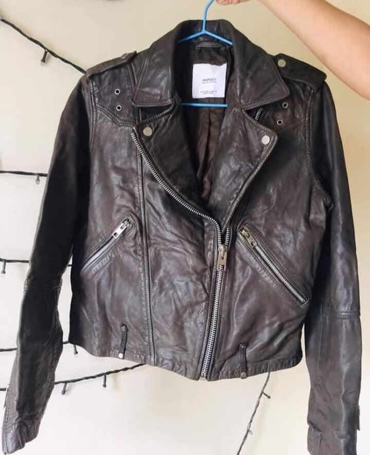 mango sheep leather jacket