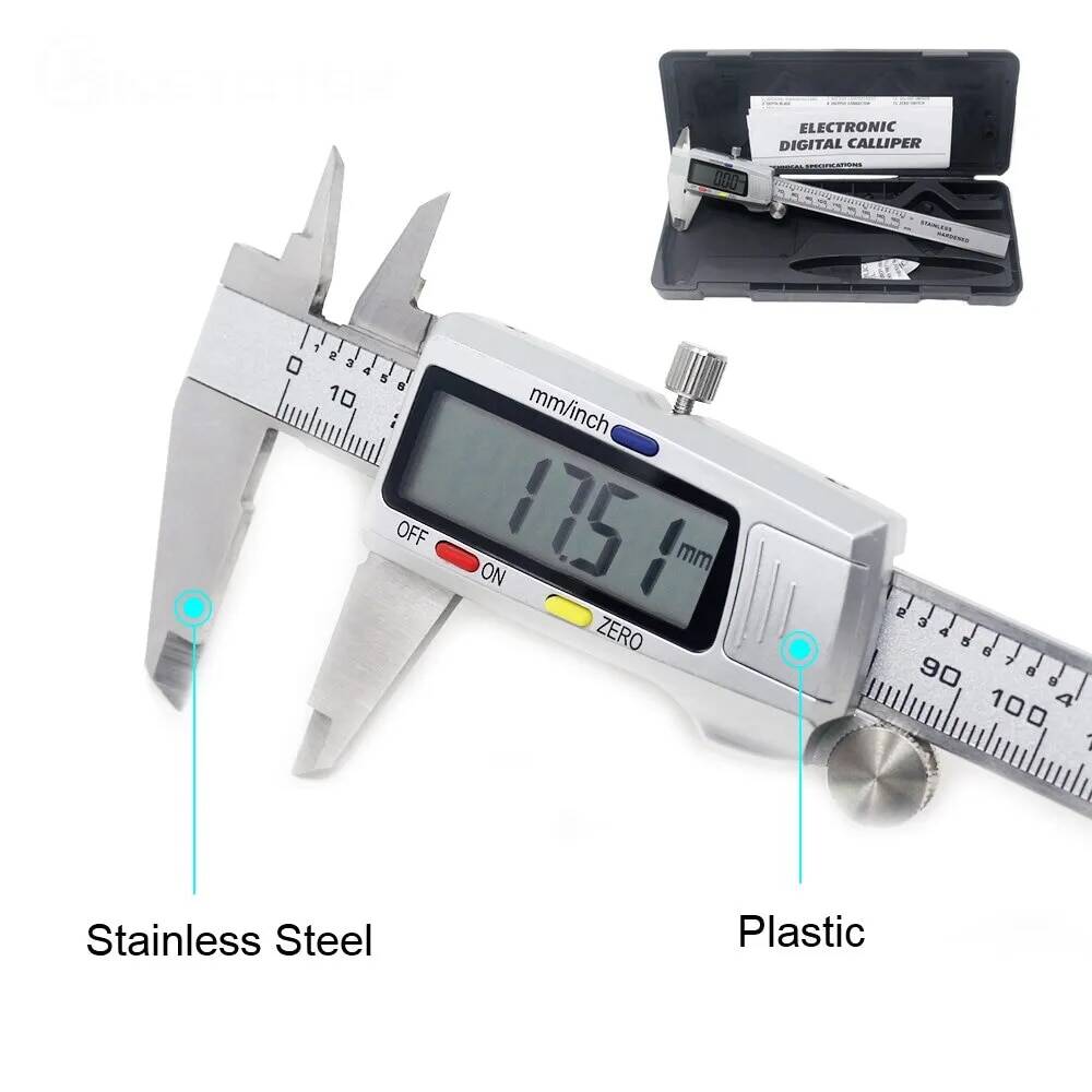 6 Inch 150mm Digital Vernier Caliper Stainless Steel Micrometer ...