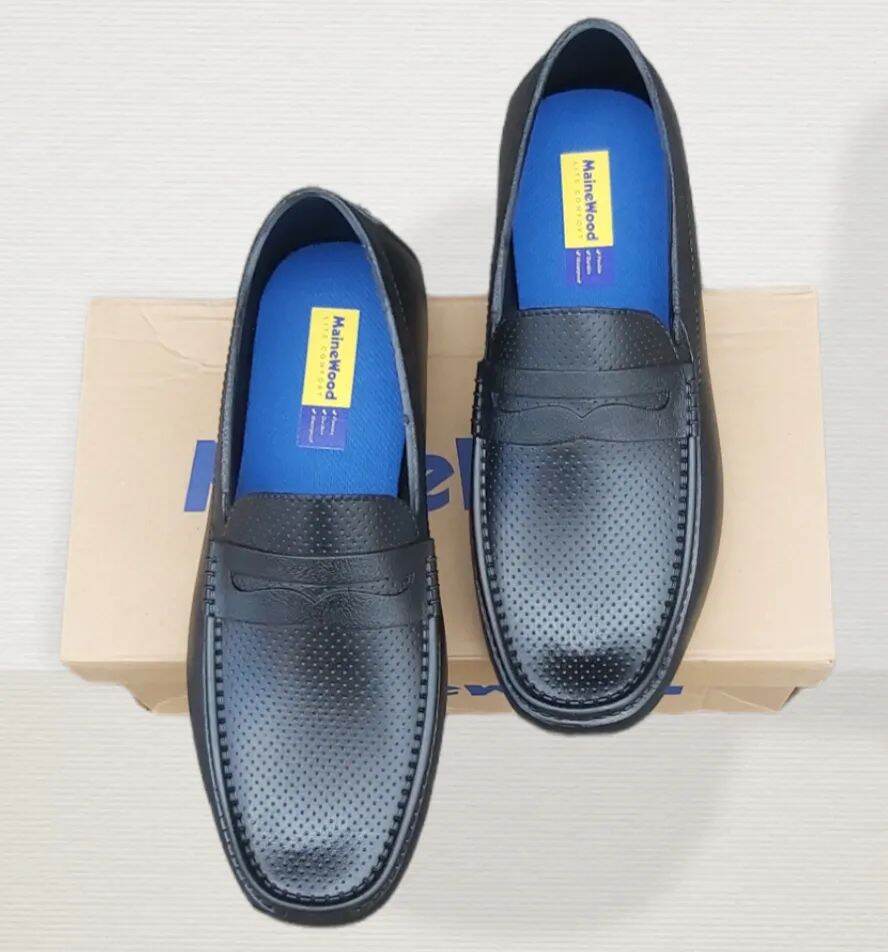 💯 MAINEWOOD HOOVER BLACK SHOES RUBBER Lazada PH