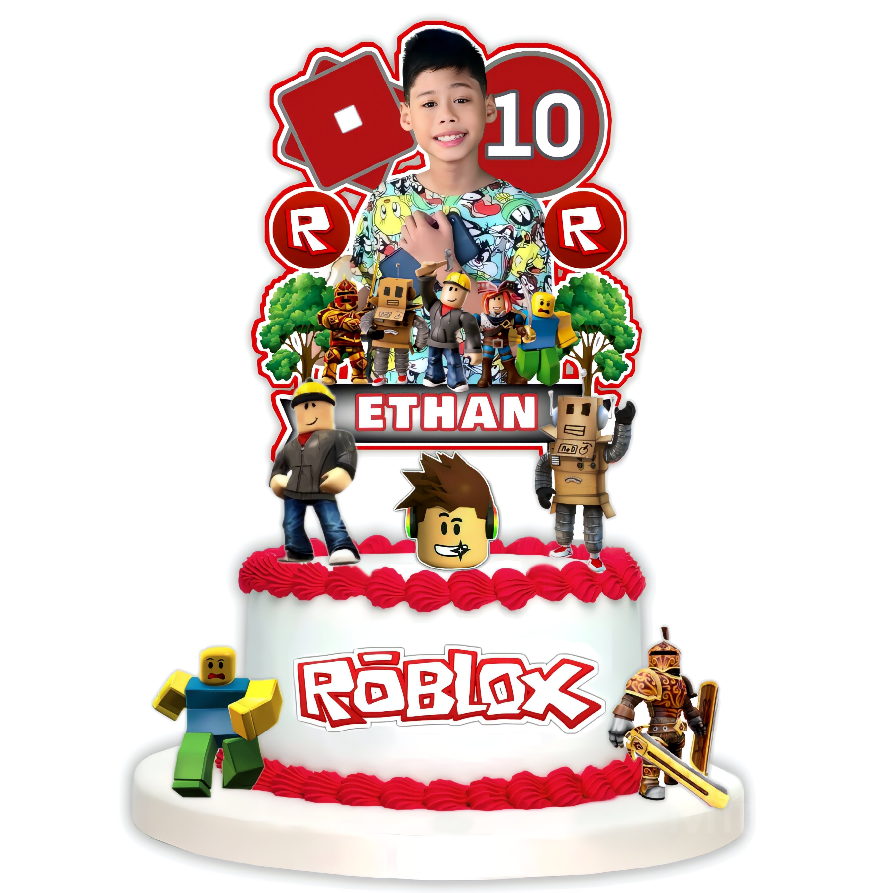 Roblox cake topper