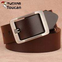 Tucano | Authentic TUCANO Mens Leather Belt Casual Style Genuine Cowhide Youth Waist Belt Simple Design Needle Buckle Summer Collection
