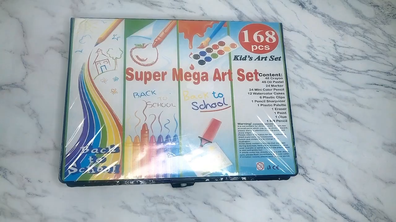 HappyDeals Super Mega Kid's ART Coloring Set  168 Pcs Super Mega Kid's ART Coloring  Set 168 Pcs Children Drawing Set Water Color Pen Crayon Oil Pastel Painting  Drawing Tool Art supplies