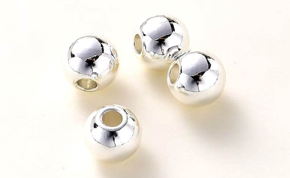 4mm 5mm 6mm 100pcs CCB Gold Round Seed Spacer Gun metal Plated Beads For Jewerly Making (50pcs)