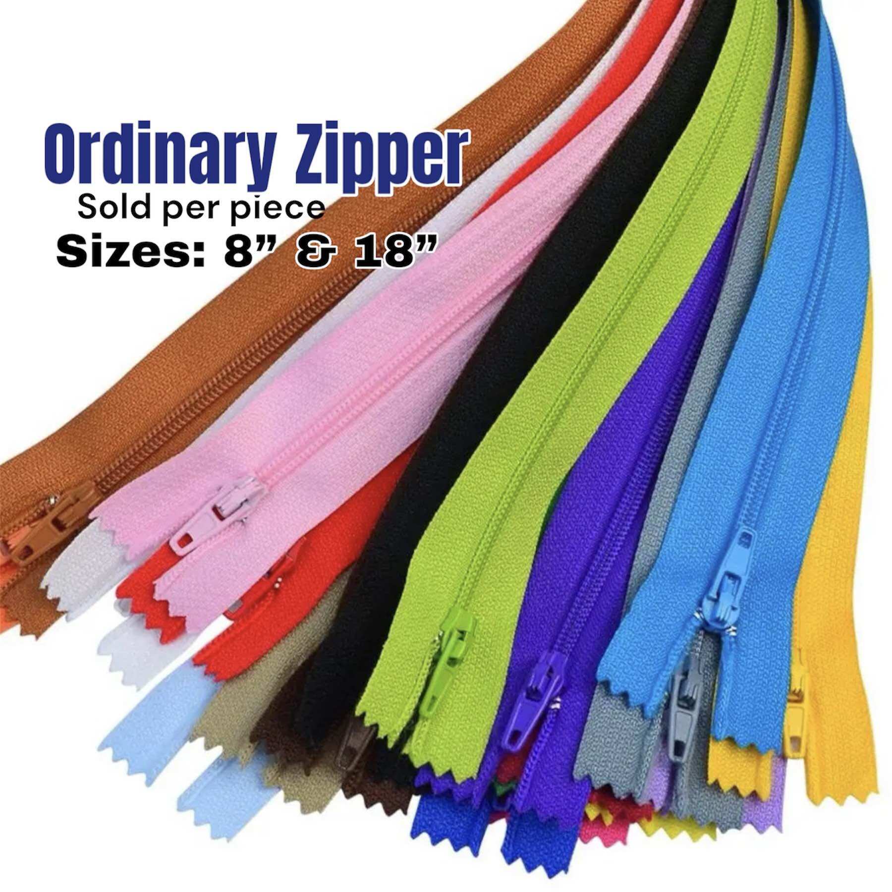 [Ord*1pc] High Quality Nylon Coil Zipper size 8” or 18” sold per piece by SewwearStore