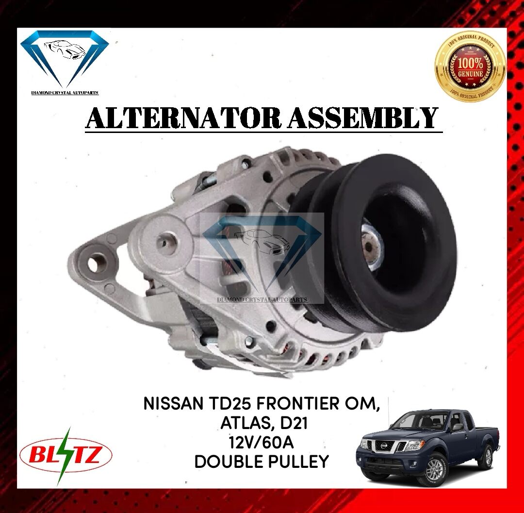 Blitz Alternator Assembly Nissan Td25 Bd25 Frontier 12v60a Double Pulley Lazada Ph 3297