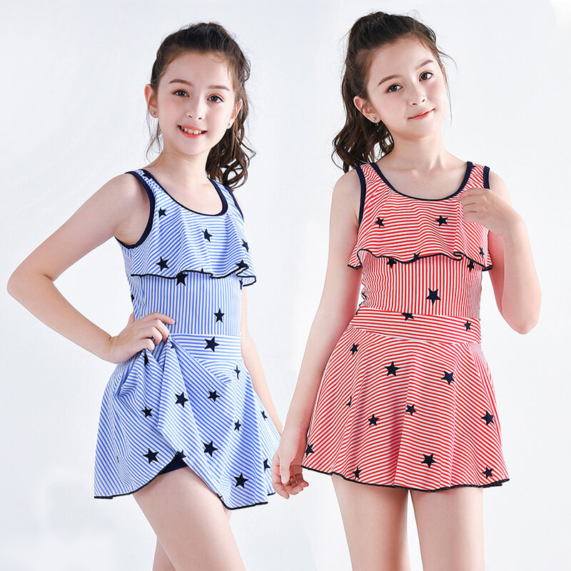 2019 new girls swimsuit big and small children Korean children