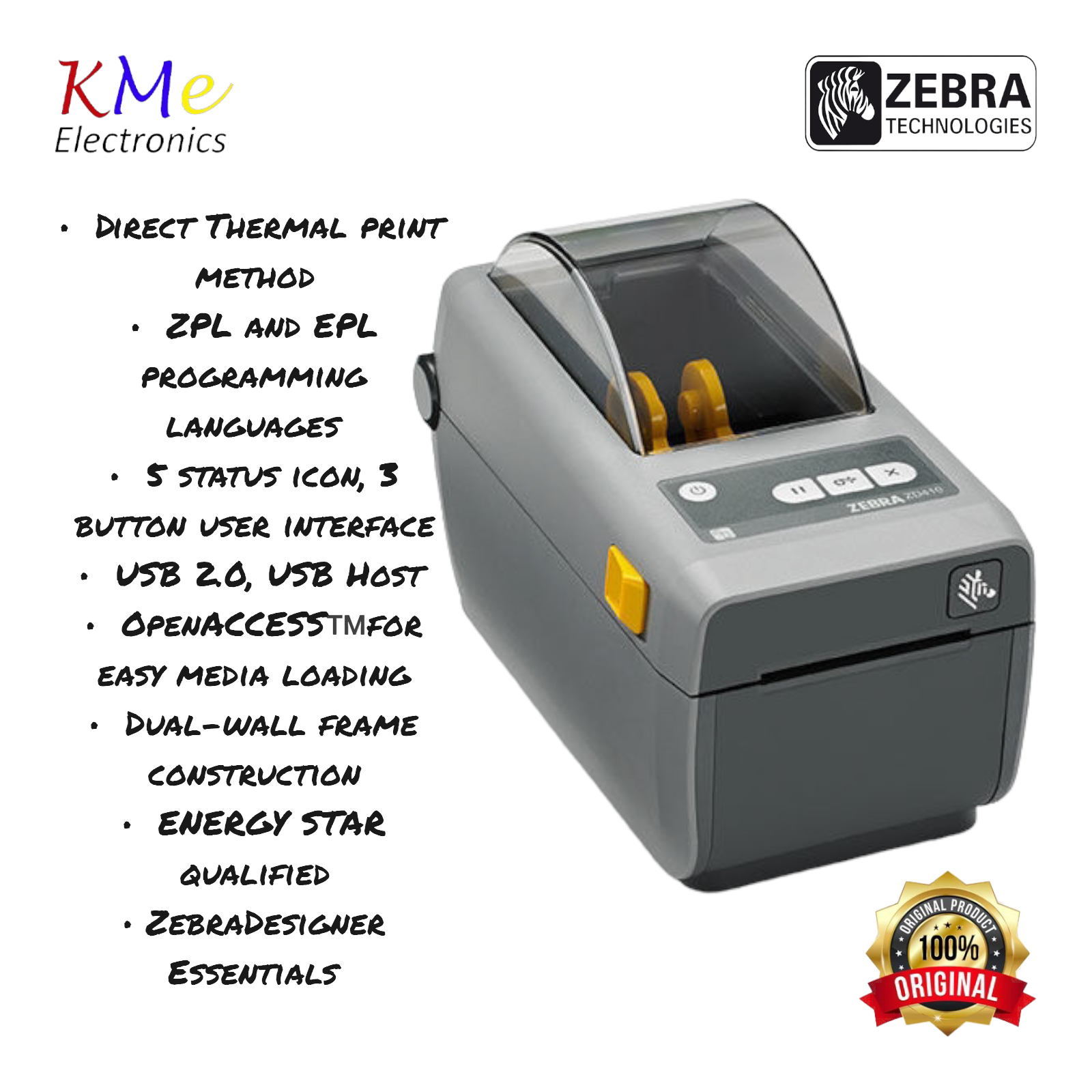 Zebra GK420t Thermal Transfer Advanced Desktop Printer (Refurbished) AWB  Printer, Waybill Printer Barcode Label Printer Lazada PH