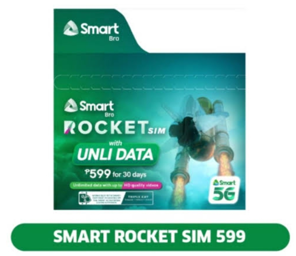 SMART Bro Rocket SIM with UNLI DATA for 30 days