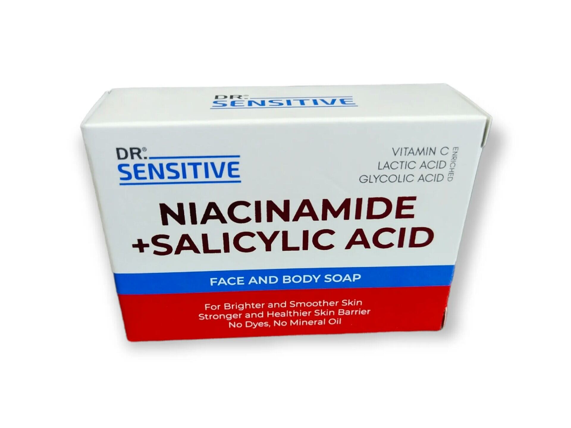 DR. SENSITIVE NIACINAMIDE + SALICYLIC ACID FACE and BODY SOAP 120g