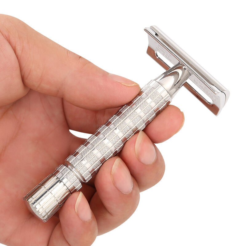CNC 316L Stainless Steel Men's Manual Double Edge Safety Razor Travel ...