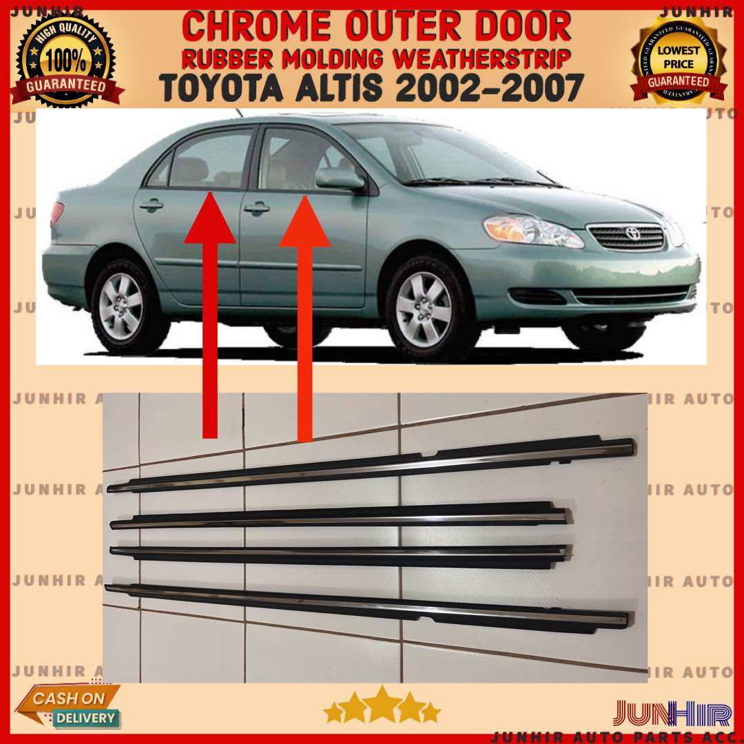 thumbnail image 2 of AMPLETHINK Chrome Front Bumper Grille Trim For 2001-2002 Toyota Corolla – Direct Fit, OEM 5271112280 2 of 6