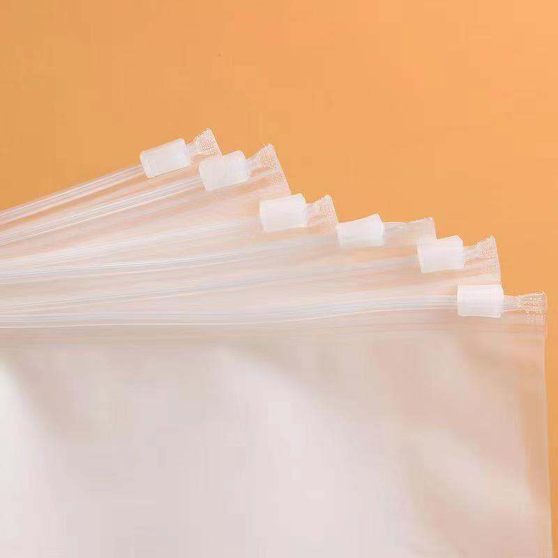 Self Sealing Bag, Horizontal Frosted Zipper Bag, Clothing Packaging Bag, CPE Packaging Bag, CPE Frosted Bag. 
