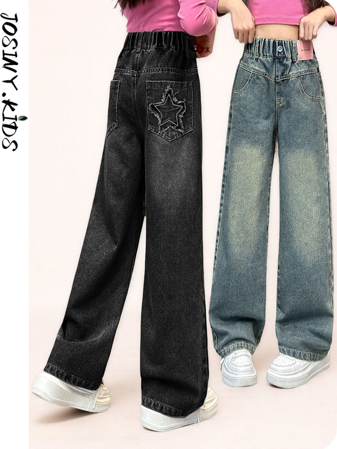 Josiny | Fashionable Straight Leg Girls' Jeans for Mid to Large Children with Winter Lining Presyo 1,876 Piso*Libreng Shipping