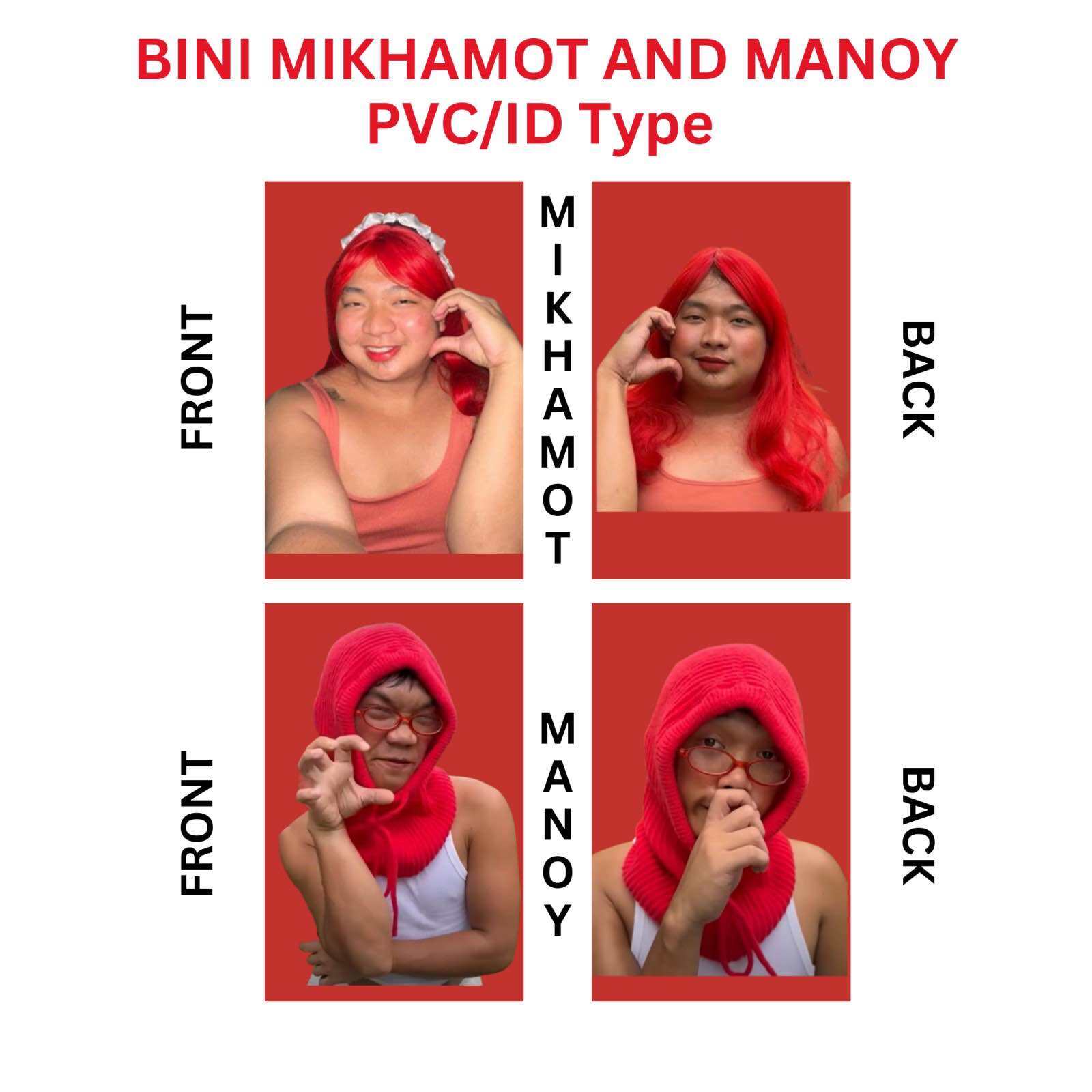 BINI Mikhamot (Malupiton) and Manoy (HappyFriend) PVC Photocard ...