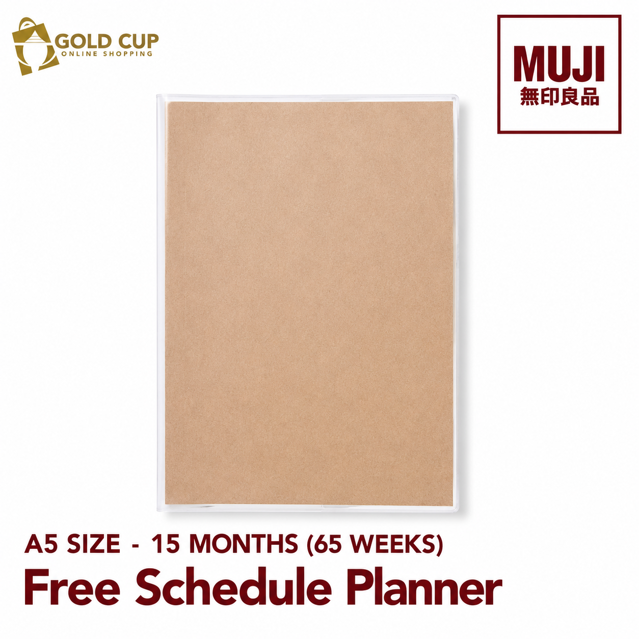 MUJI Free Schedule Planner - A5 (15 months 65 Weeks)