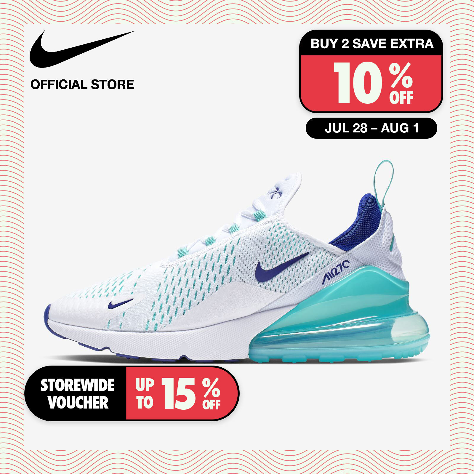 Discount on Nike  shoes - SKU: Nike Men's Air Max 270 Shoes - White