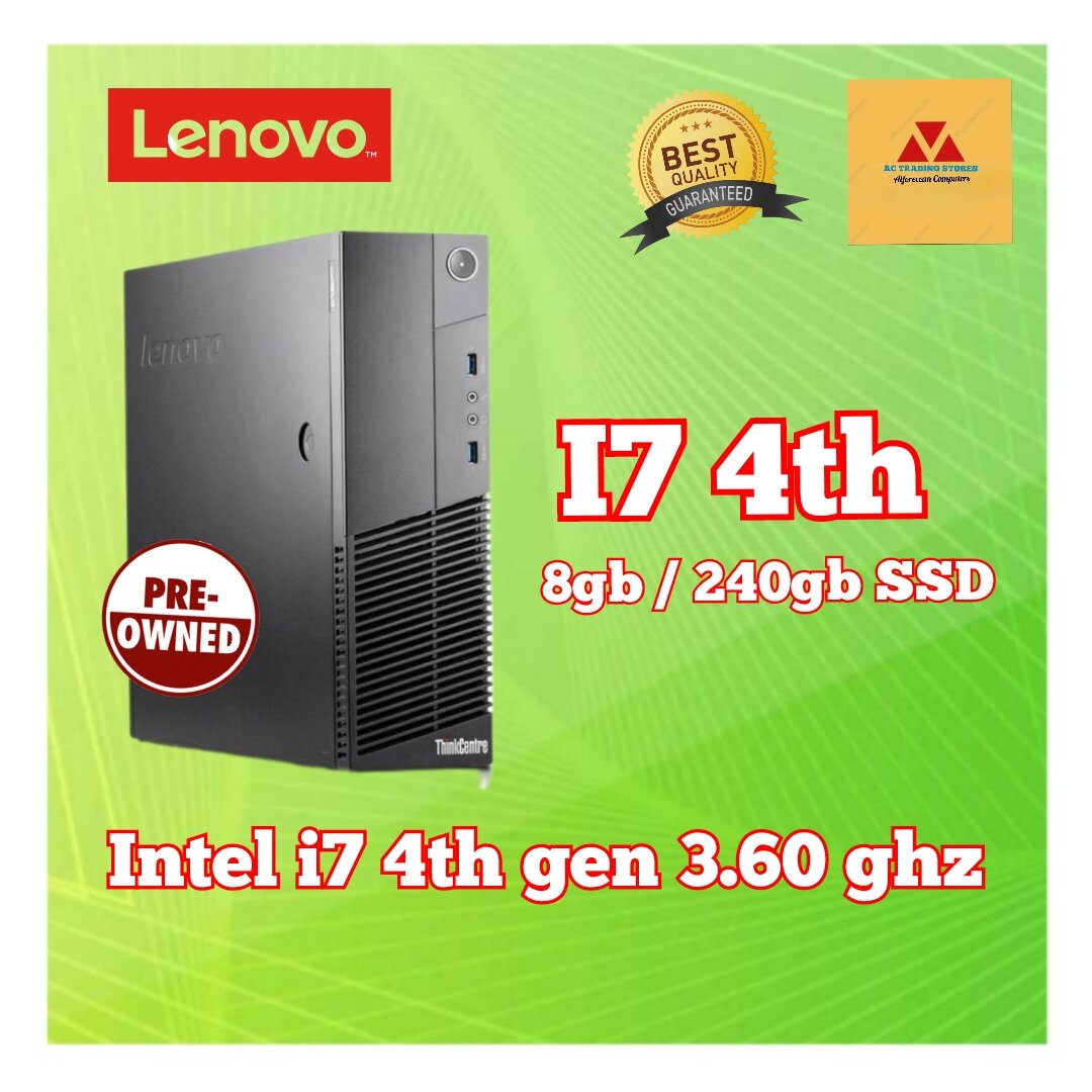 Lenovo i7 4th Gen CPU with 8GB RAM and 240GB SSD