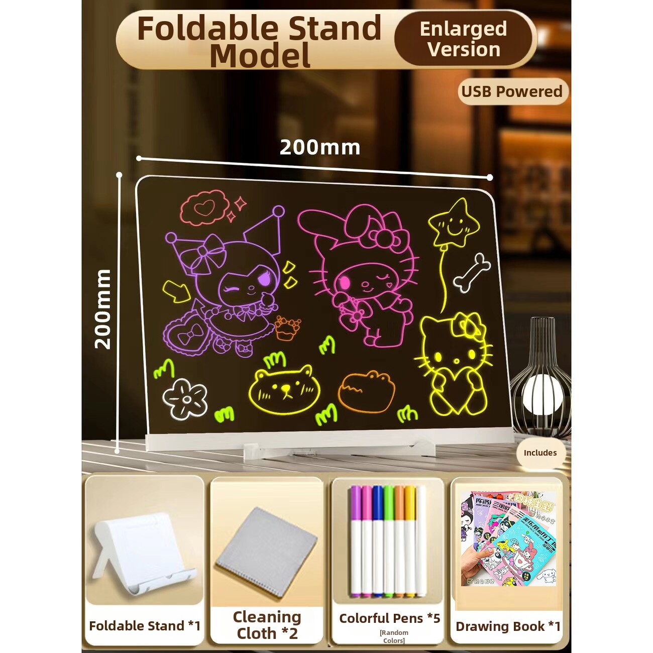 OUKU |Clear LED Writing Board Dustless