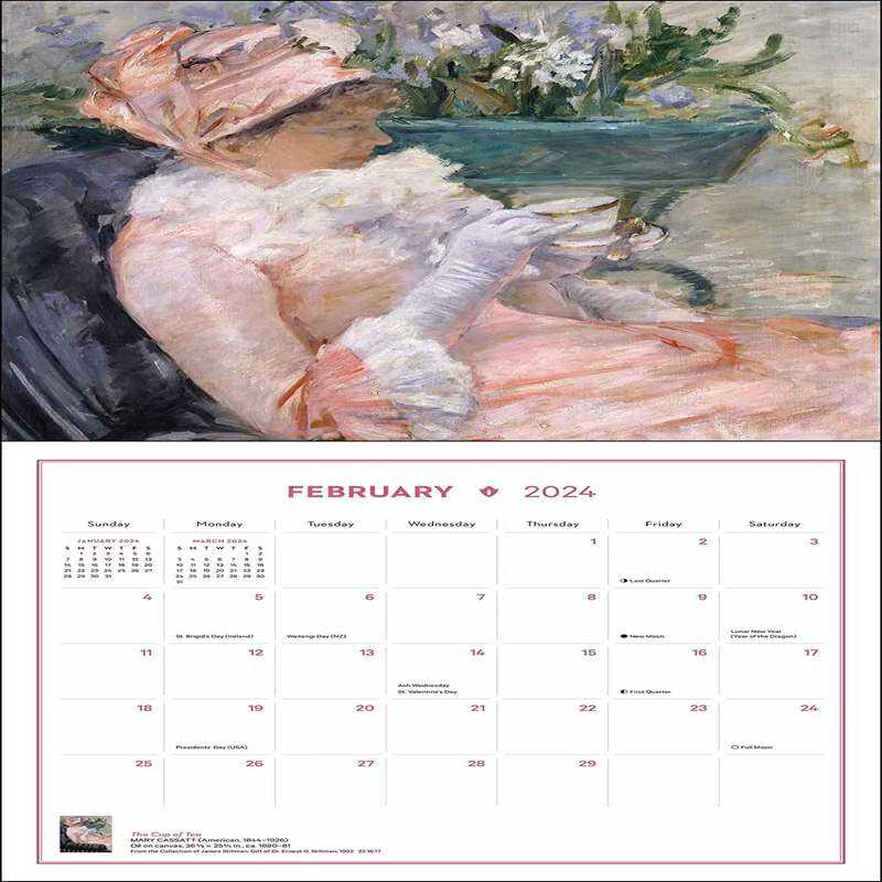 New York Calendar New Year Calendar in 2024 Impressionist Paintings and