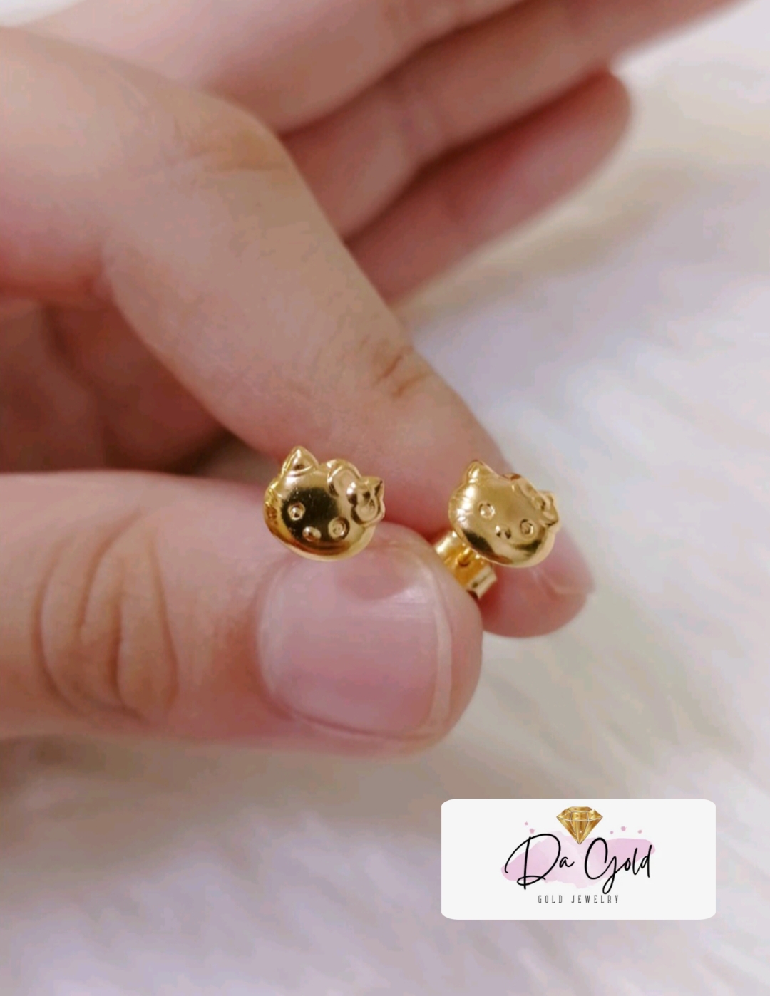 18k Saudi Gold Hello Kitty earrings | Lazada PH