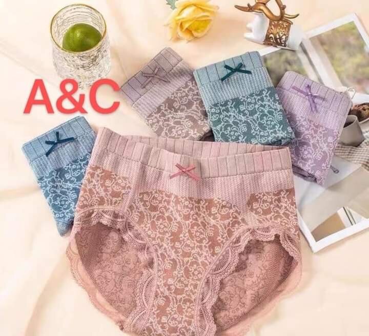panty high waste cotton 6pcs assorted Lazada PH
